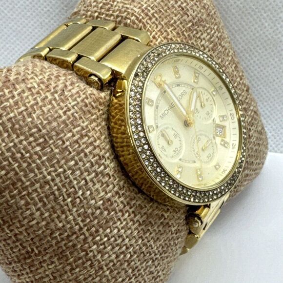 Michael Kors Parker MK5354 Women\'s Gold Stainless Steel Analog Dial Watch JNA614 main image 10